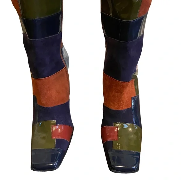 JEFFREY CAMPBELL Lightspeed Patchwork Boots